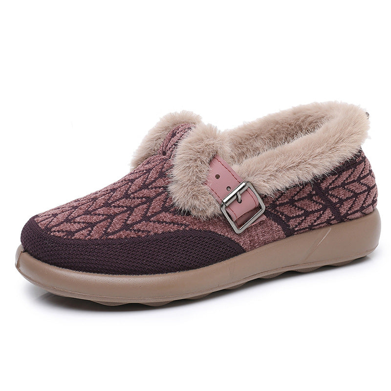 Women's Fleece-Lined Extra-Thick Insulated Cotton Winter Shoes