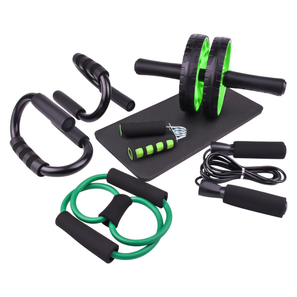 Multifunctional Household Abdominal Wheel Seven-Piece Fitness Workout At Home Set.