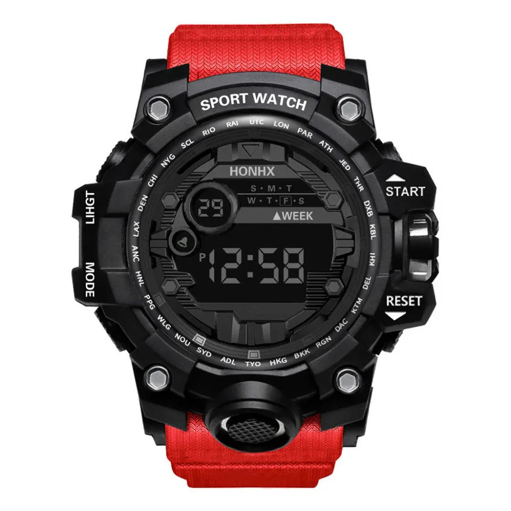 Men's Waterproof Sports Multifunctional Luminous Electronic Digital Watch