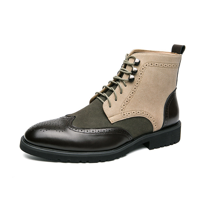 Men's Lace Up Leather Autumn Boots