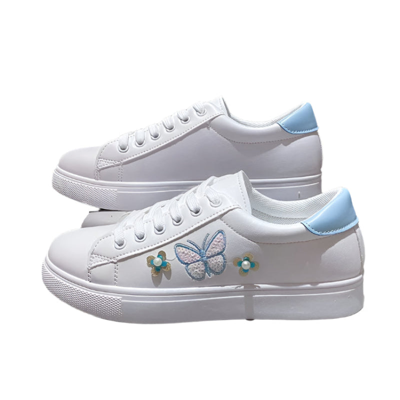 Women's Flat Low-Top Butterfly Sneakers