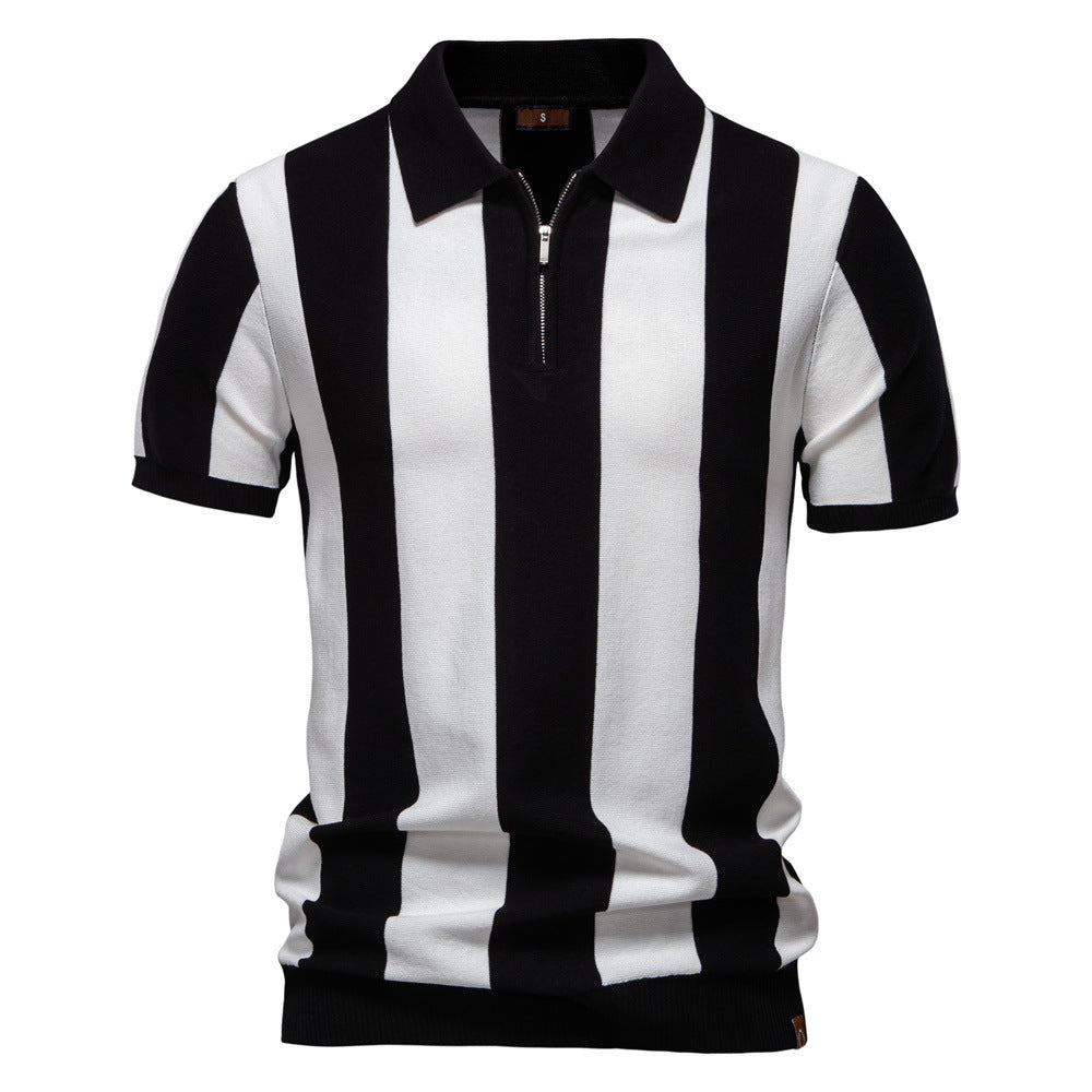 Lapel Short-Sleeved Polo Shirt For Men
