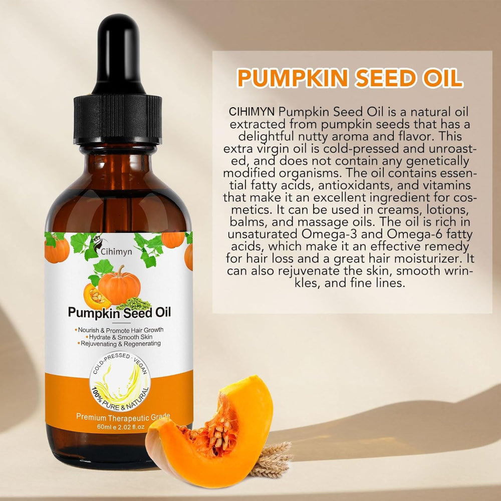 Pumpkin Seed Oil Moistens And Maintains Hair Roots For Healthy Thick Hair