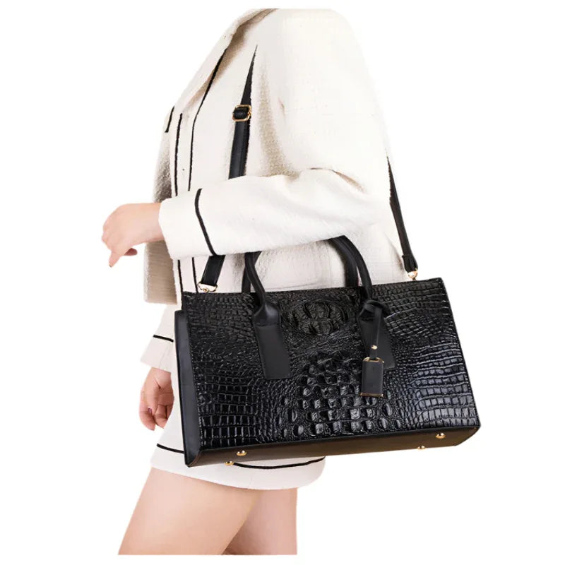 Women's Handbag PU Leather Shoulder Bag Three-Piece Set.