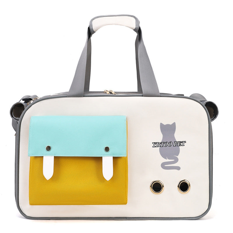 Outdoor Portable Pet Shoulder Bag Large Capacity Breathable Cat Carrying Bag