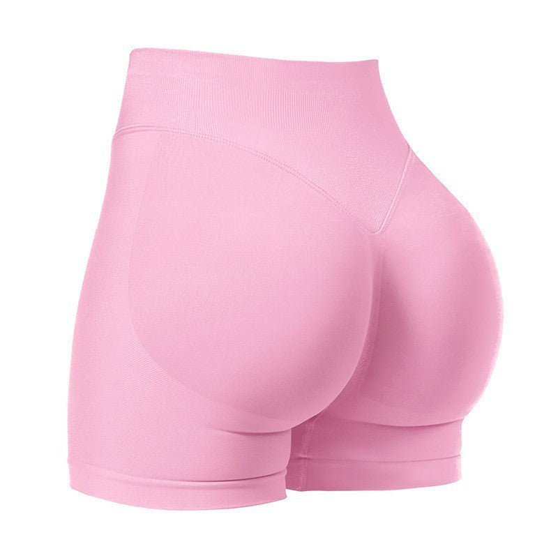 Tight High Waist Hip Raise Short Yoga Pants Seamless And Breathable Quick-Drying Booty Shorts