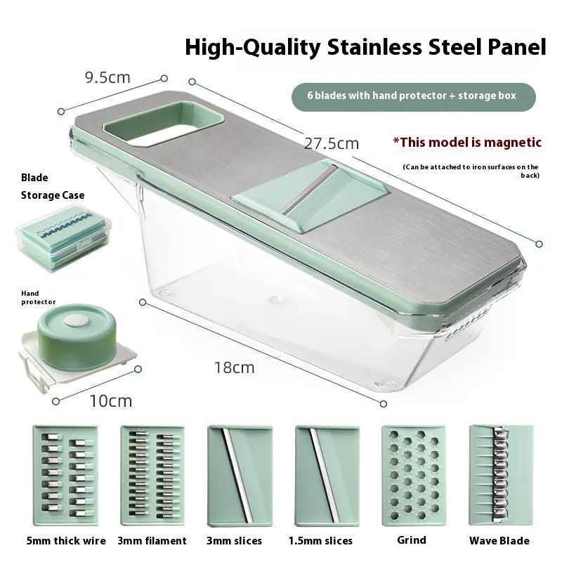 Multifunctional Grater Stainless Steel Chopper Household Kitchen Gadget Vegetable And Fruit Slicer