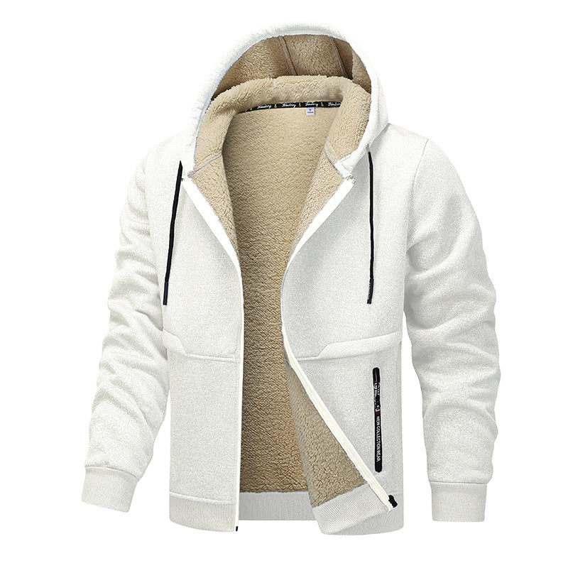 Winter Fleece Sweatshirt Casual Thick Warm Sherpa Lined Hoodie