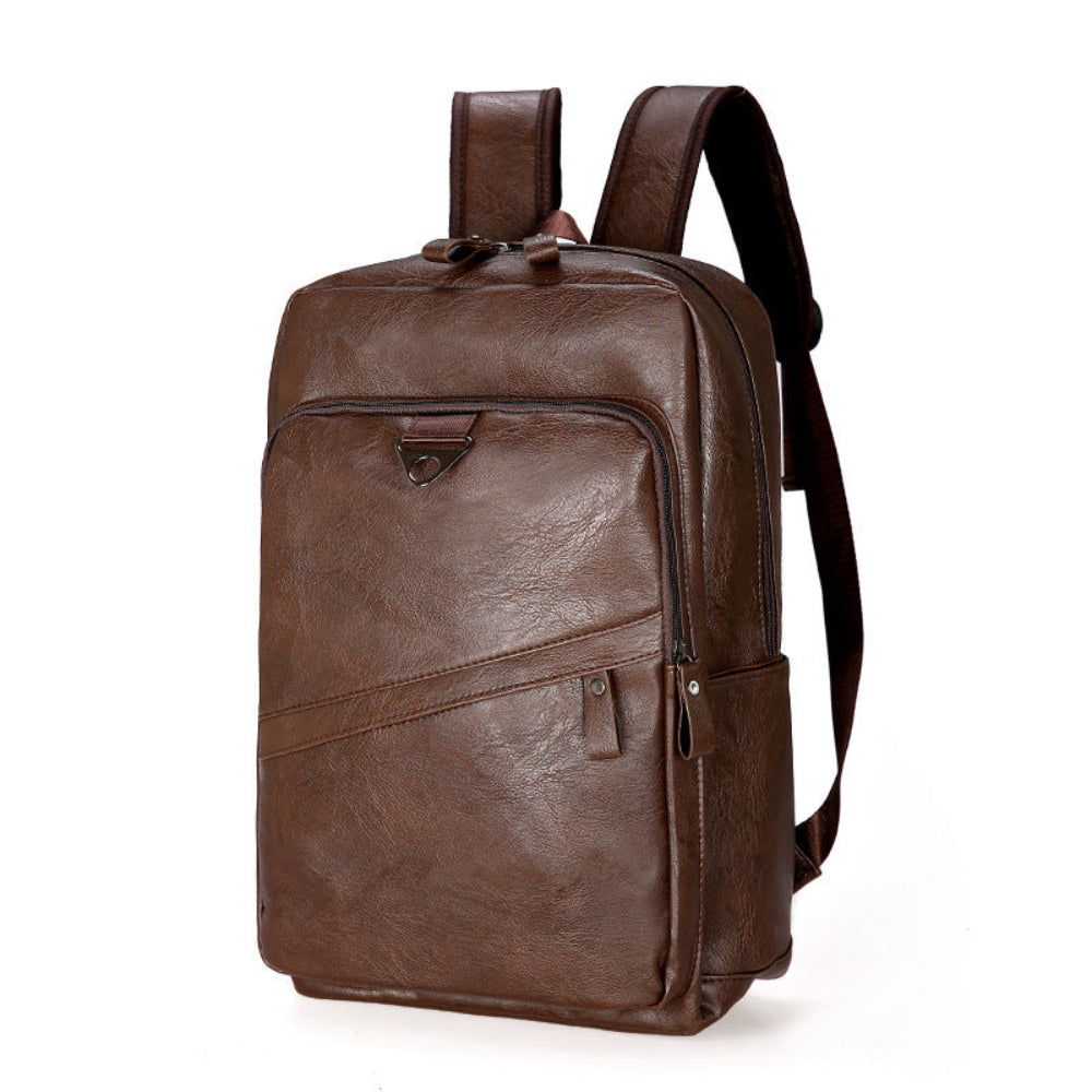 Men's PU Leather Leisure Travel Backpack