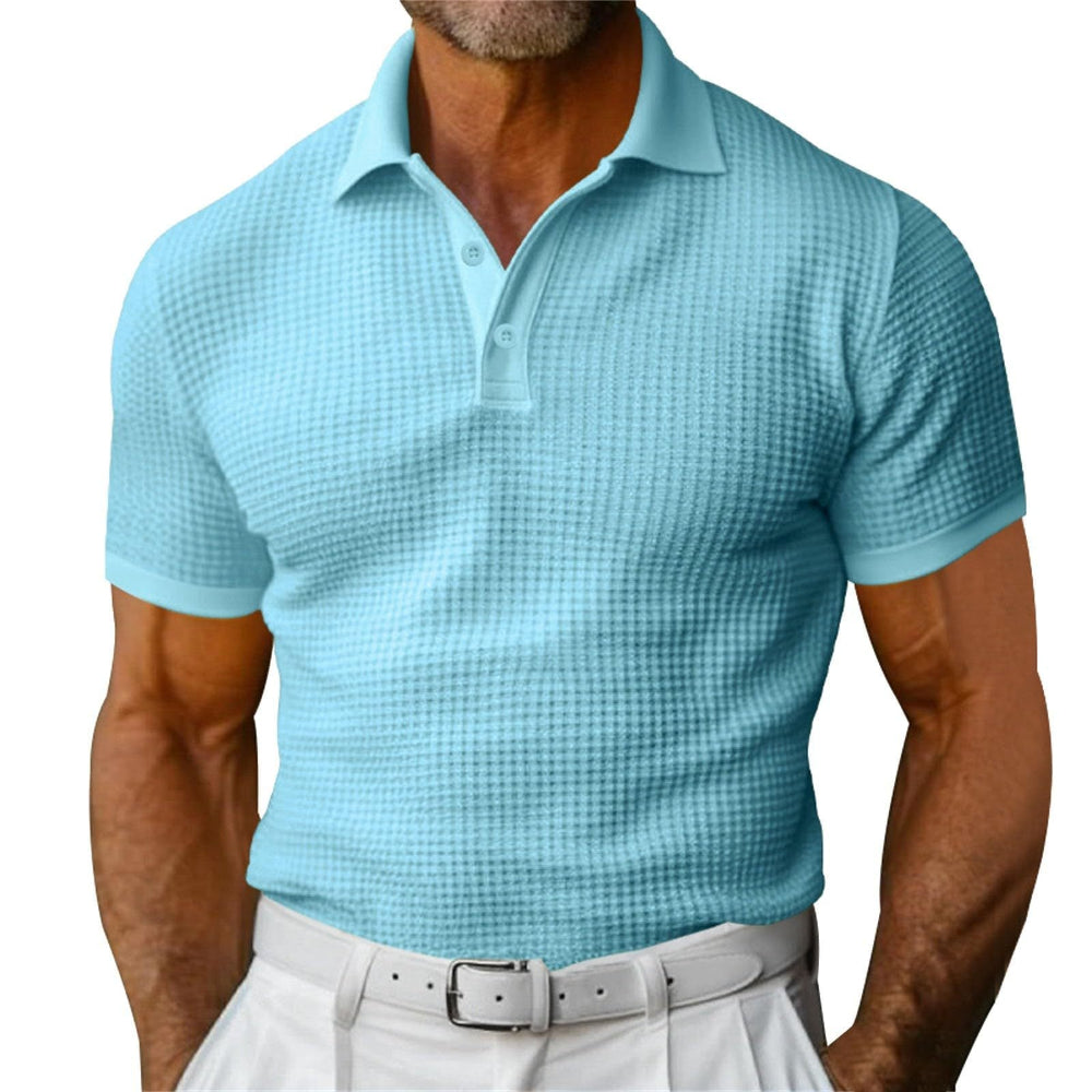 Short Sleeve Polo Shirt Men's Fashion Summer Lapel Shirt.