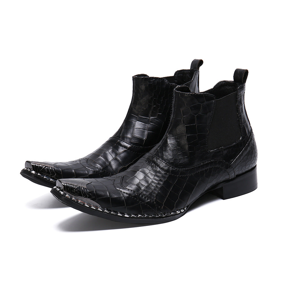 Men's British-Style High-Top Shoes Summer Breathable Chelsea Boots