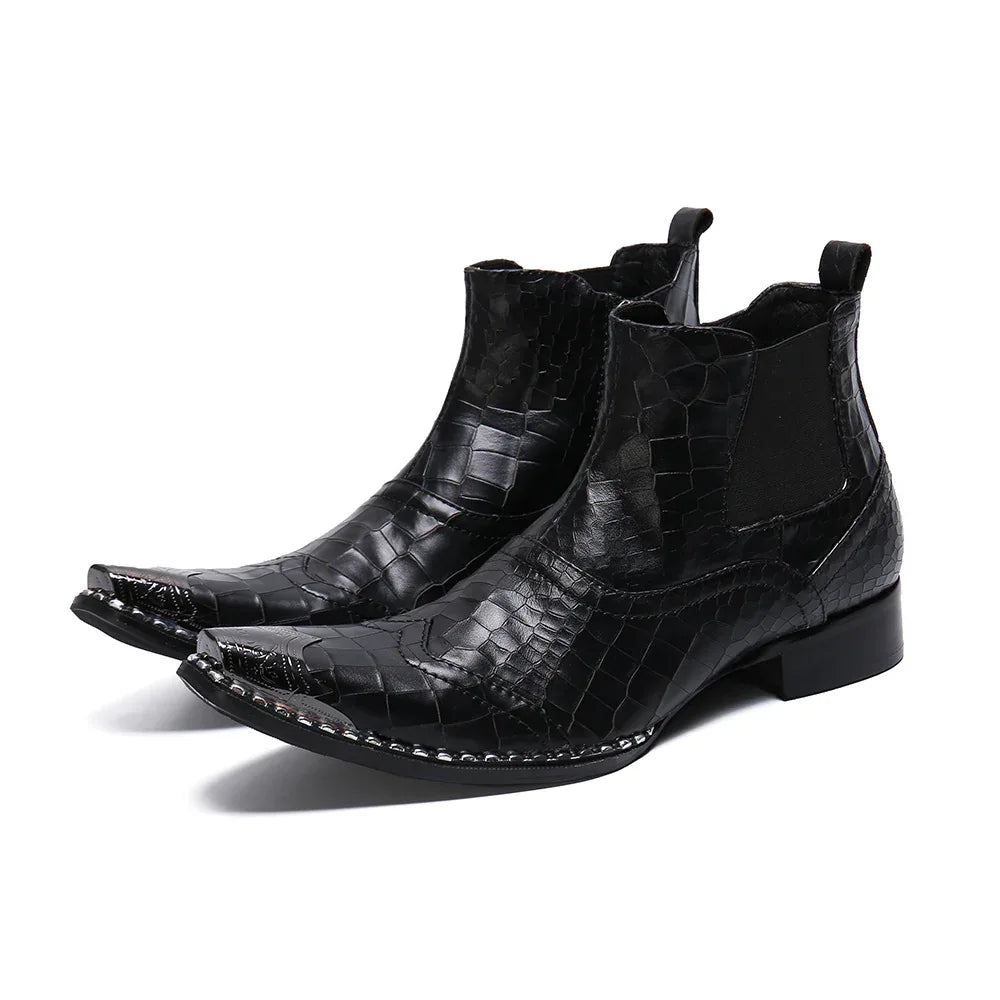 Men's British-Style High-Top Shoes Summer Breathable Chelsea Boots
