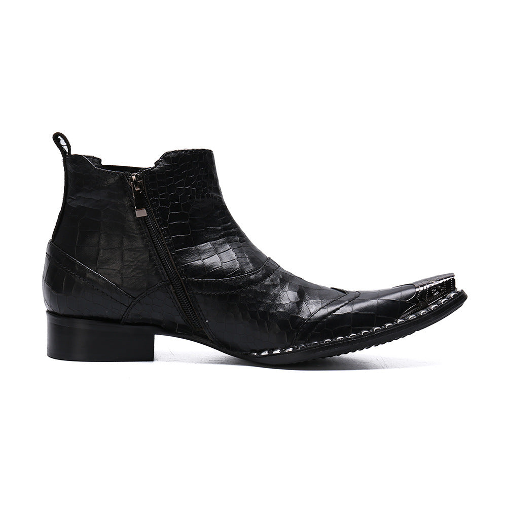 Men's British-Style High-Top Shoes Summer Breathable Chelsea Boots