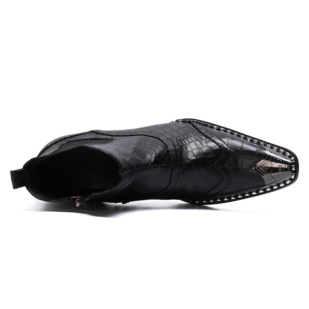 Men's British-Style High-Top Shoes Summer Breathable Chelsea Boots