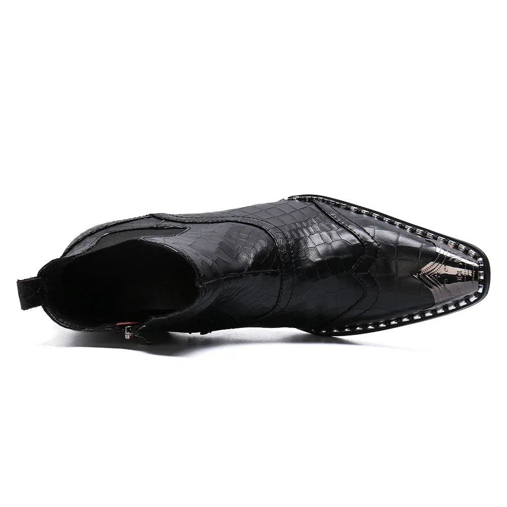 Men's British-Style High-Top Shoes Summer Breathable Chelsea Boots