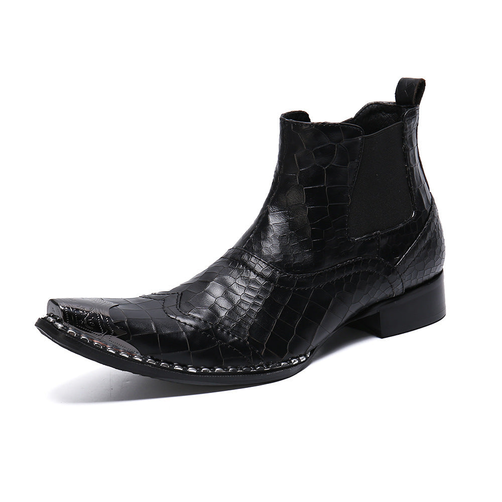 Men's British-Style High-Top Shoes Summer Breathable Chelsea Boots