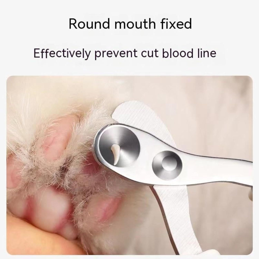 Cat Nail Clippers With Circular Cut Hole And Sharp Angled Blade Pet Dog Claw Paw Clipper