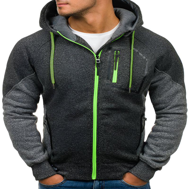 Men's Long Sleeve Hoodie With Chest Pocket