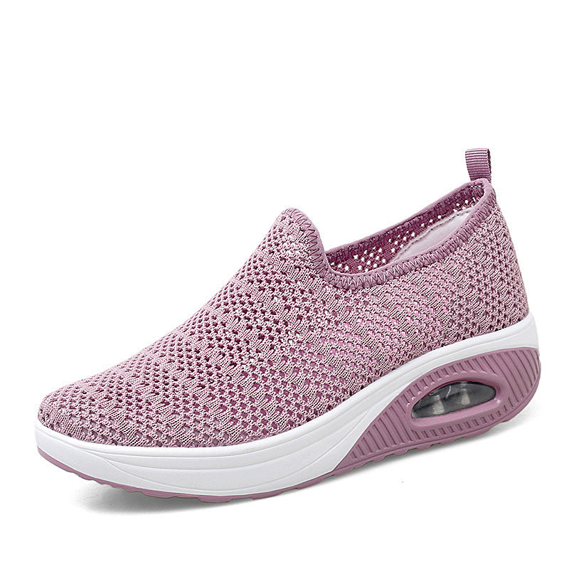 Women's Fashion Shoes Fly-Knit Breathable Outdoor Sneakers