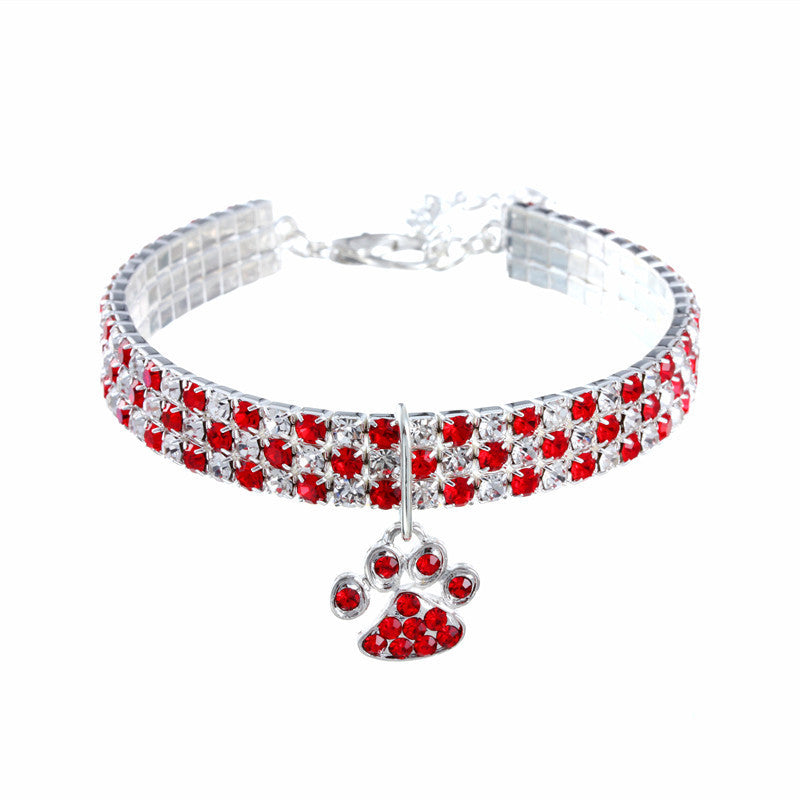 Pet Collar Necklace Jewelry With Diamonds For Cats And Dogs