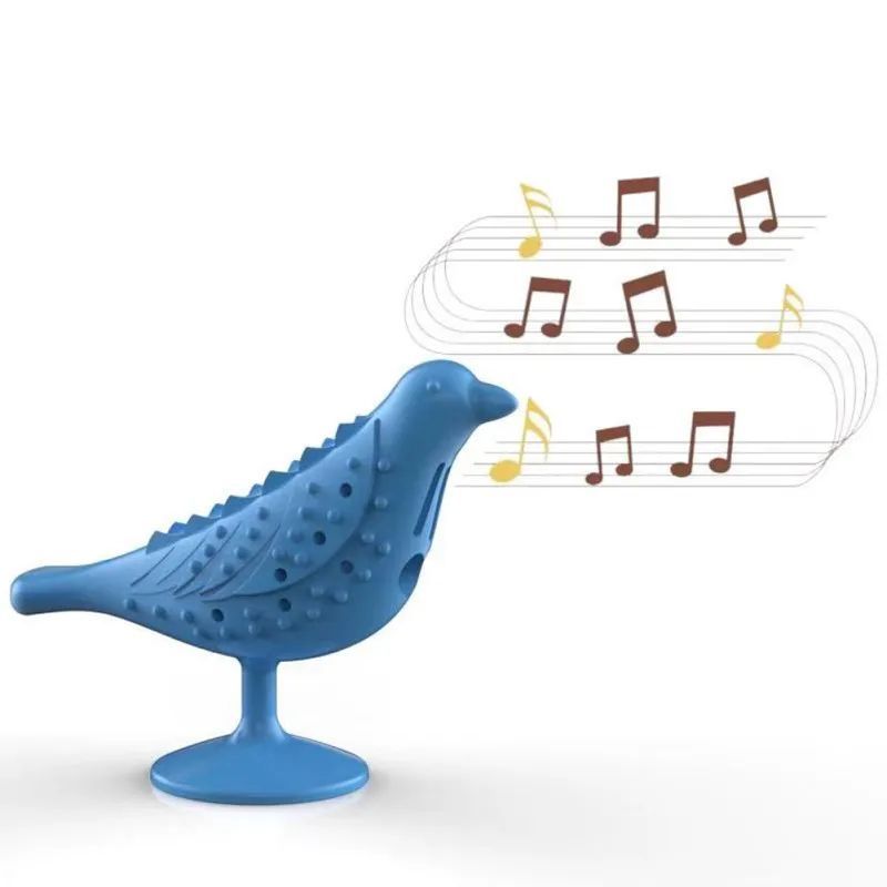 Funny Treat Leaking Cat Toy Interactive Bird Shape Bite Chewing Grinding Teeth Pet Toy