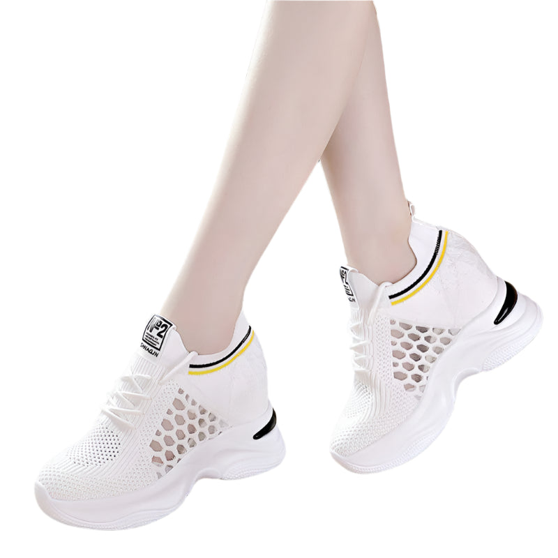 Breathable Slimming Height Increasing Insole Women's Shoes Casual Sneakers