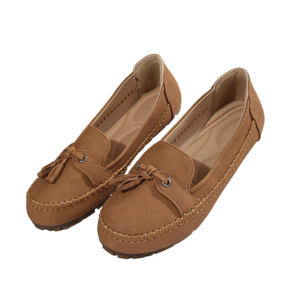 Women's Round Head Loafers Fashion Non-Slip Soft Comfortable Flat Shoes