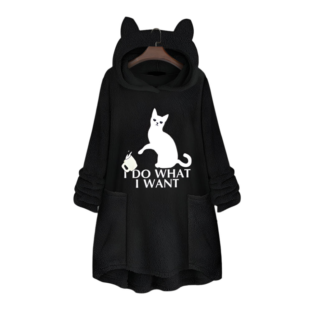 Women's Long Cat Hoodies