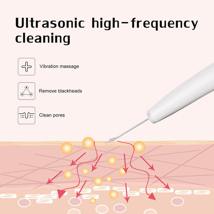 Exfoliating Ultrasonic Skin Scrubber Beauty Device With Ergonomic Curve Design