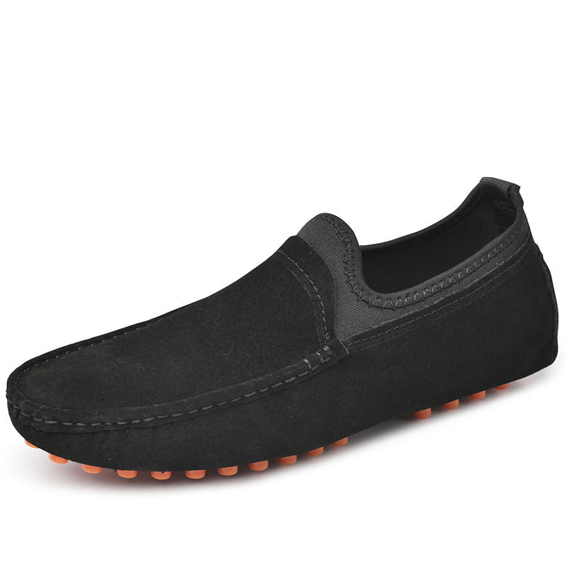 Casual Shoes Men Summer Moccasins Slip On Breathable Plus-Size Genuine-Leather Loafers