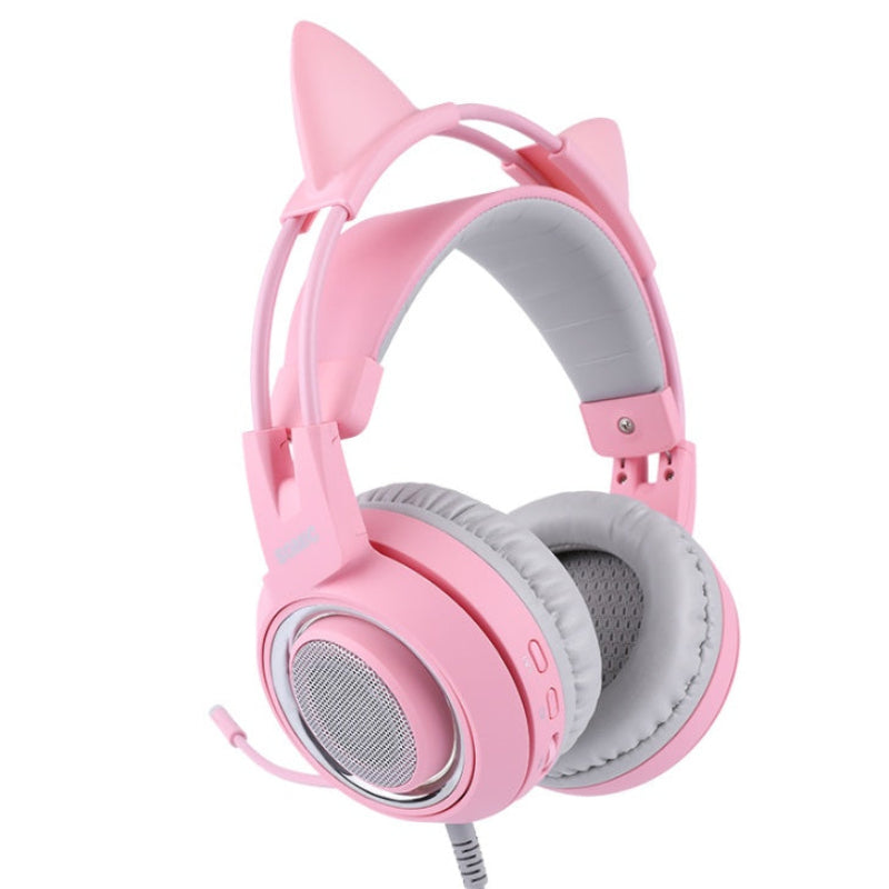 G951 Gaming Headset USB 7.1 Virtual Surround Sound LED Cat Ear Headphones