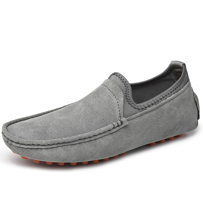 Casual Shoes Men Summer Moccasins Slip On Breathable Plus-Size Genuine-Leather Loafers