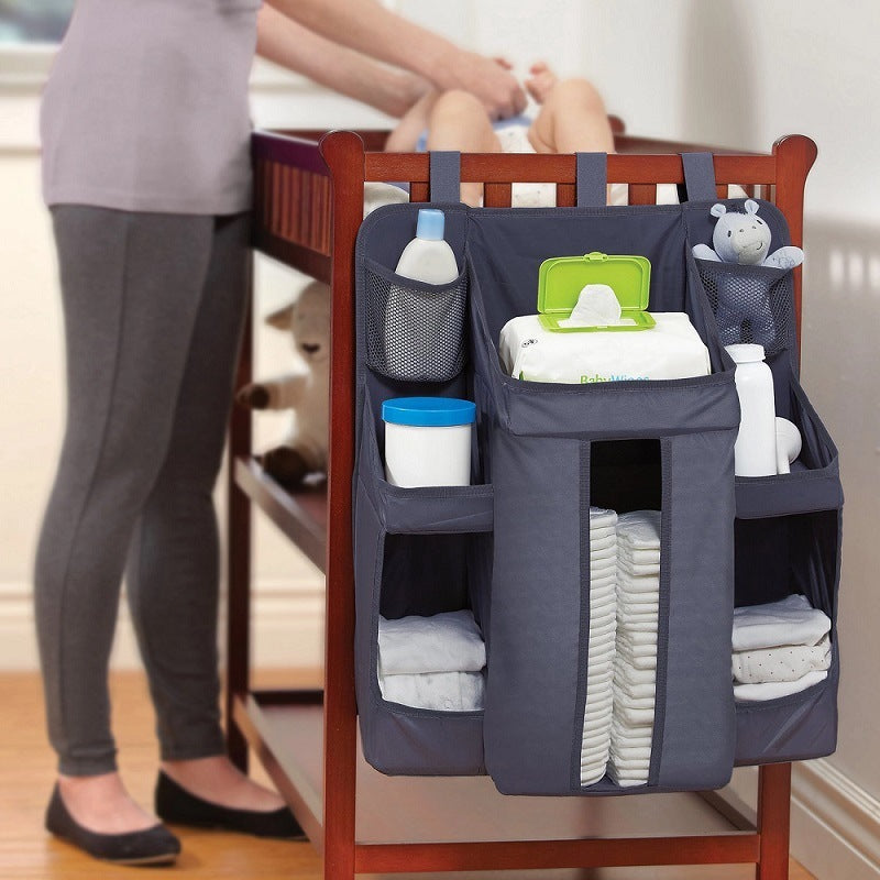 Baby Crib Bedside Storage Hanging Diaper Bag