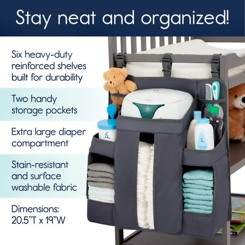 Baby Crib Bedside Storage Hanging Diaper Bag