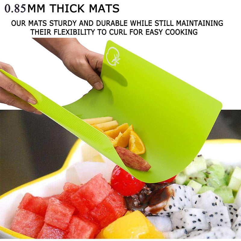 PP Plastic Environmentally Friendly Food Graded 4PCS Cutting Board Set