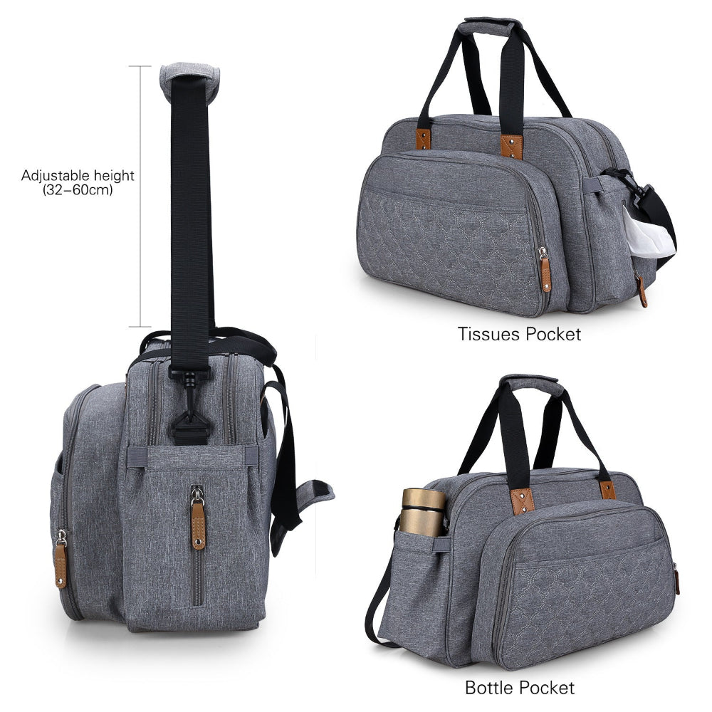 Multi-Purpose Organized Diaper Bag Convertible Baby Bed Crib Diaper Changing Pad