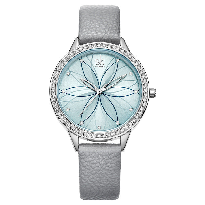 Women's Creative Flower Quartz Lady Watch