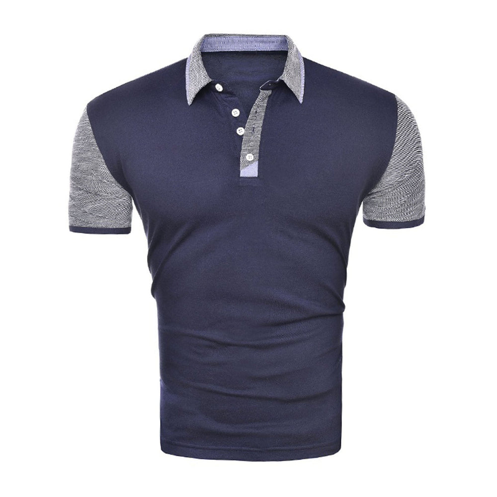 Fashion Men's Short Sleeve Buttoned Polo Shirt