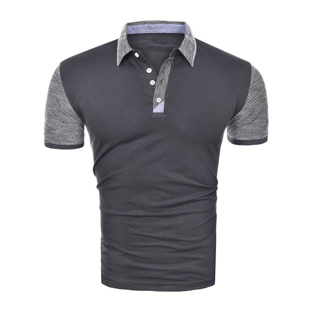 Fashion Men's Short Sleeve Buttoned Polo Shirt
