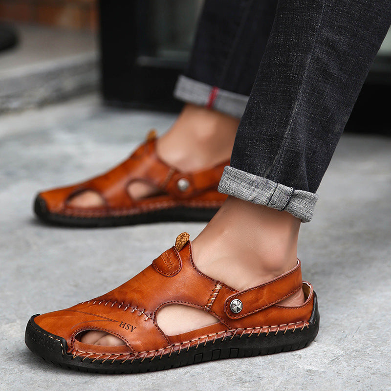 Genuine Leather Shoes Roman Summer Sandals For Men