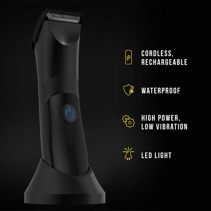 Versatile Waterproof Electric Groin Pubic Hair Beard Trimmer Shaver