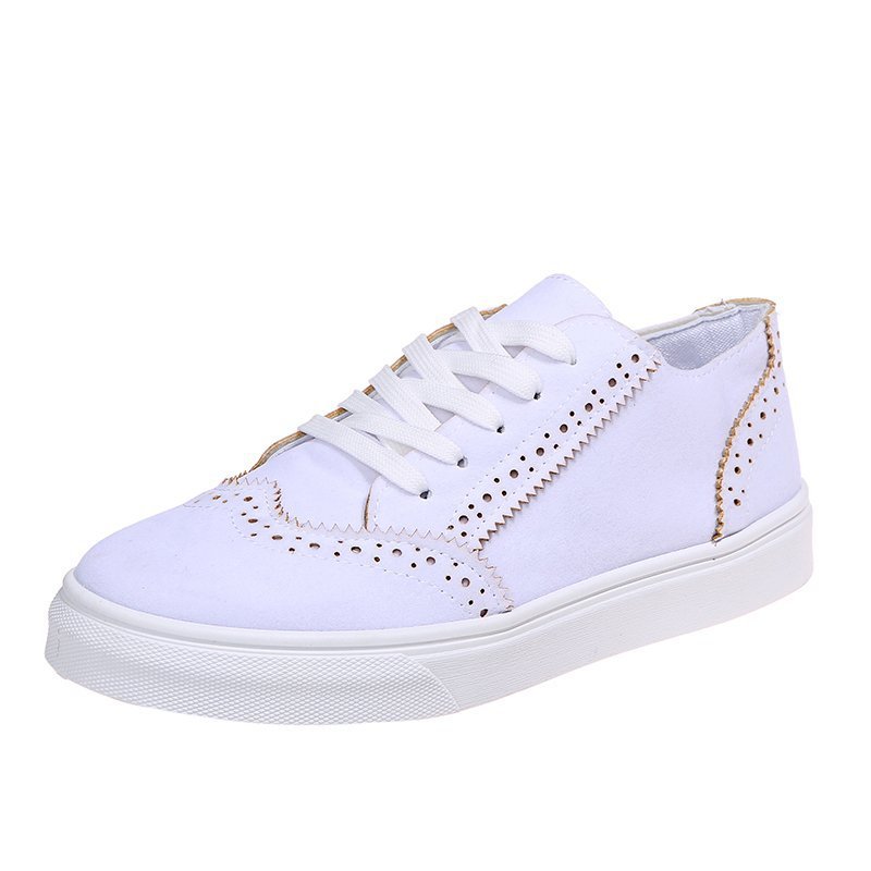 Round Toe Women's Lace-Up Shallow Flat Shoes