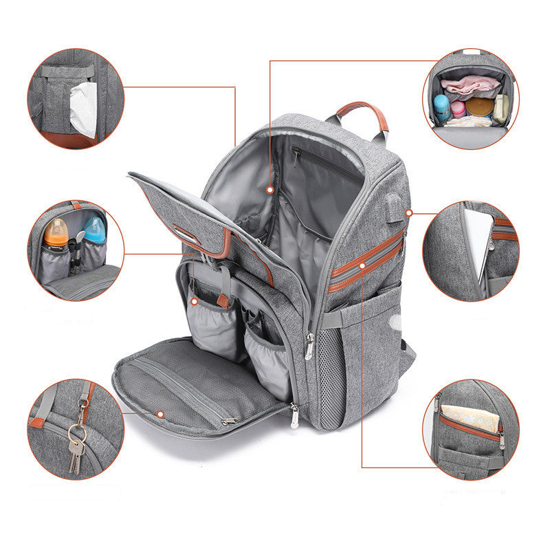 Large Capacity Multifunctional Maternity Mummy Parent Unisex Backpack Diaper Bag
