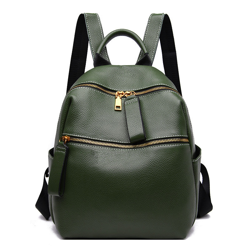 Women's Top Layer Leather Backpack