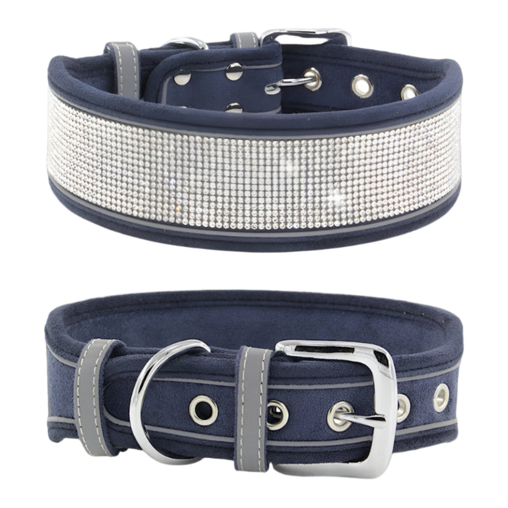 Suede Reflective Soft And Comfortable Dog Pet Collar