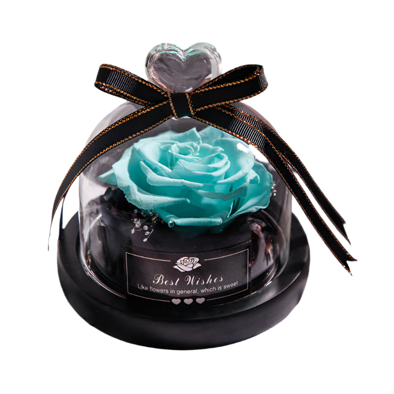 Romantic Flowers Home Decor Rose With LED Glass Valentine's Day Couples Gift