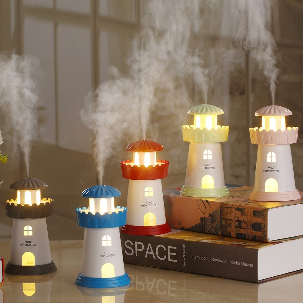Refreshing Home Household Mini Lighthouse Humidifier