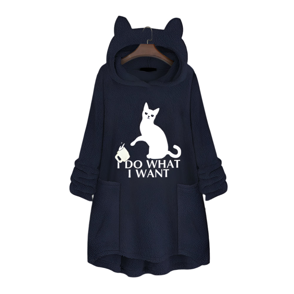 Women's Long Cat Hoodies