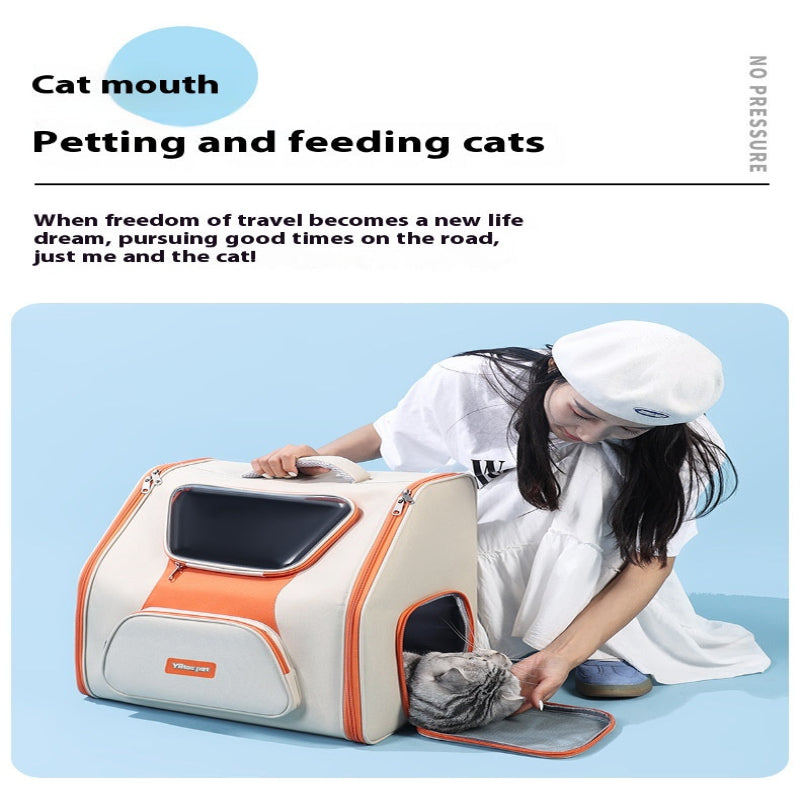 Pet Trolley Bag Panoramic Model Large Capacity Cat Dog Backpack