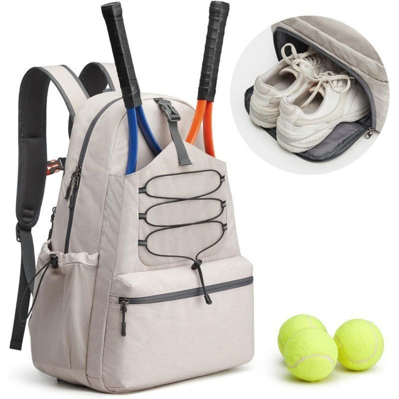 Men's And Women's Unisex Large Tennis Backpack With 4 Rackets Capacity And Shoes Compartment